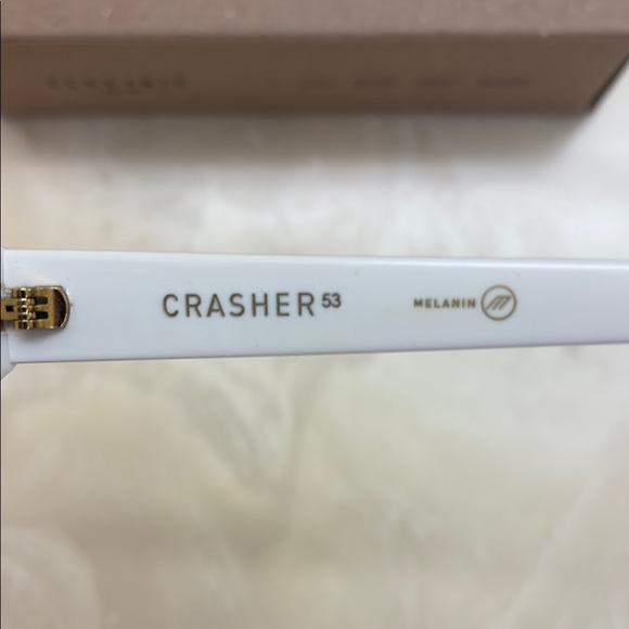 Electric Crasher 53 Ivory/Amber Stylish White Sunglasses - Picture 4 of 7